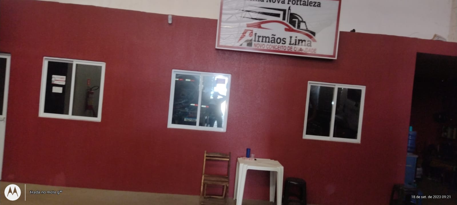 Placa interna Oficina Nova Fortaleza Irmãos Lima